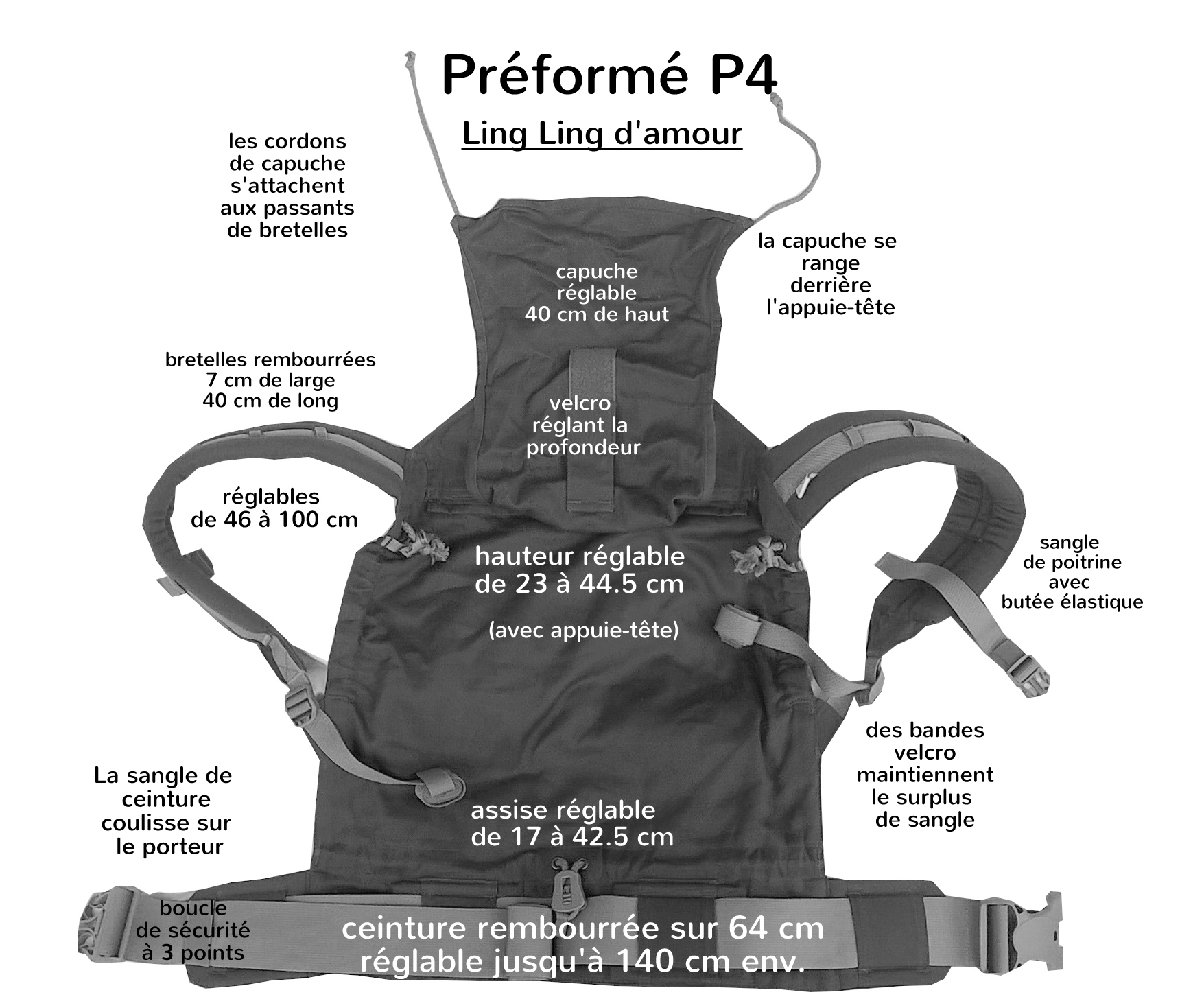 caractéristiques et dimensions du P4 LLA